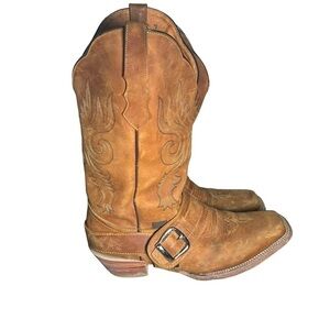 Doble R Tan Cowgirl Boots Size 7